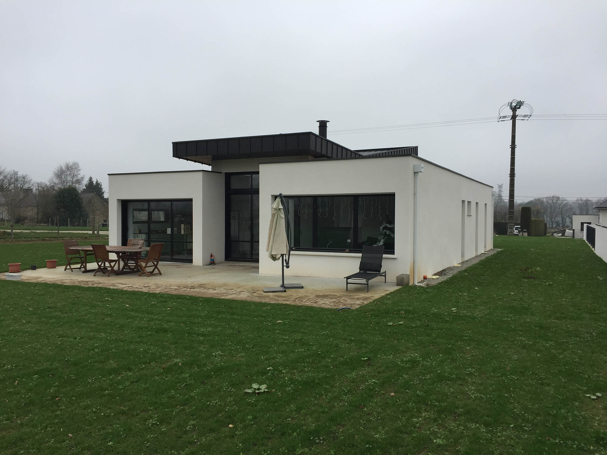 Construction d'une habitation moderne